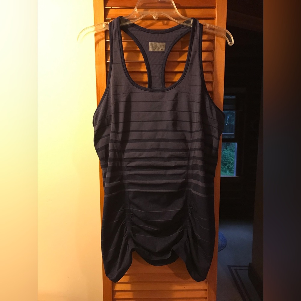 Athleta Navy Blue Fitted Racerback Tank Size XL